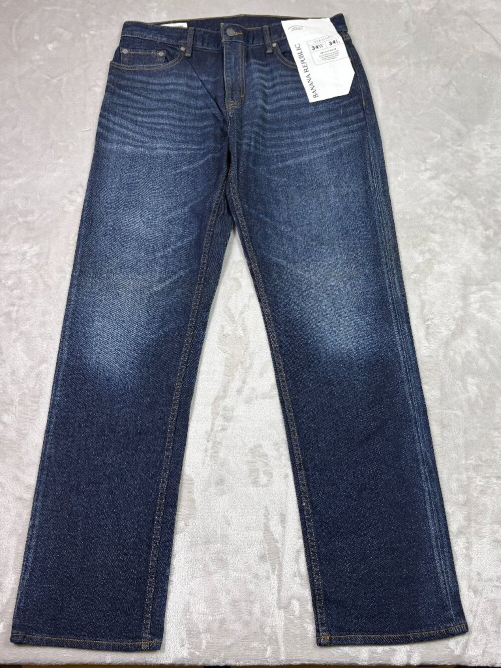 Banana Republic Jeans Men's 34x34 Blue Dark Wash Straight Leg Denim 100% Cotton